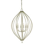 Dewdrop Onion Foyer Chandelier - Brushed Nickel
