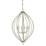 Dewdrop Onion Foyer Chandelier - Brushed Nickel