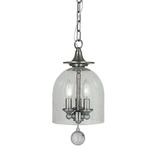 Hannover Bell Chandelier - Brushed Nickel / Clear Seeded