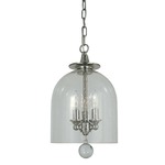 Hannover Bell Chandelier - Polished Nickel / Clear Seeded