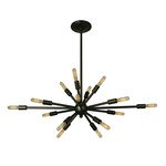 Simone Oval Sputnik Chandelier - Mahogany Bronze