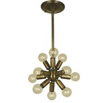 Simone Mini Chandelier - Antique Brass