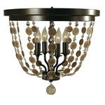 Naomi Flush Ceiling Light - Mahogany Bronze