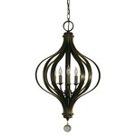 Aries Chandelier - Mahogany Bronze / Crystal