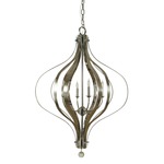 Aries Chandelier - Polished Nickel / Crystal