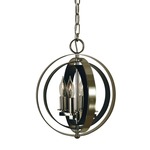 Constellation Mixed Band Chandelier - Polished Nickel