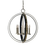 Constellation Mixed Band Chandelier - Polished Nickel