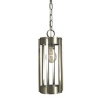 Pantheon Ouvert Mini Pendant - Satin Pewter / Polished Nickel