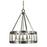 Pantheon Chandelier - Satin Pewter / Polished Nickel