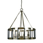 Pantheon Chandelier - Polished Nickel / Matte Black