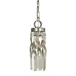 Adele Pendant - Polished Nickel / Crystal