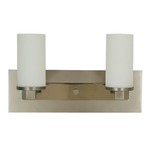 Mercer Cylindrical Bathroom Vanity Light - Satin Pewter / Polished Nickel / Frosted