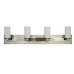 Mercer Cylindrical Bathroom Vanity Light - Satin Pewter / Polished Nickel / Frosted