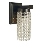 Gemini Wall Sconce - Mahogany Bronze / Crystal