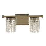 Gemini Bathroom Vanity Light - Brushed Nickel / Crystal