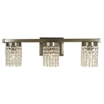 Gemini Bathroom Vanity Light - Brushed Nickel / Crystal