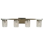 Gemini Bathroom Vanity Light - Polished Nickel / Crystal