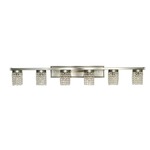 Gemini Bathroom Vanity Light - Polished Nickel / Crystal