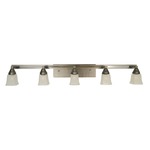 Mercer Squared Bathroom Vanity Light  - Satin Pewter / Polished Nickel / Frosted