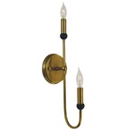 Nicole Wall Sconce - Antique Brass / Matte Black