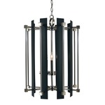 Louvre Chandelier - Polished Nickel / Matte Black