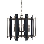 Louvre Chandelier - Polished Nickel / Matte Black