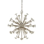 Apogee Foyer Chandelier - Polished Nickel / Crystal