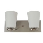 Mercer Circlet Bathroom Vanity Light - Satin Pewter / Polished Nickel / White Glass