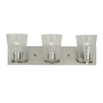 Mercer Circlet Bathroom Vanity Light - Satin Pewter / Polished Nickel / Clear Seeded
