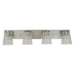 Mercer Circlet Bathroom Vanity Light - Satin Pewter / Polished Nickel / Clear Seeded