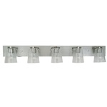 Mercer Circlet Bathroom Vanity Light - Satin Pewter / Polished Nickel / Clear Seeded