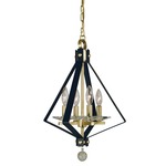 Ice Chandelier - Satin Brass / Matte Black