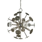 Apogee Sputnik Chandelier - Polished Nickel / Satin Pewter