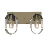 Josephine Bathroom Vanity Light - Polished Nickel / Clear