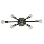 Simone Sputnik Wall Sconce - Polished Nickel / Matte Black