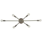 Simone Sputnik Wall Sconce - Polished Nickel / Satin Pewter