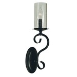 Ilsa Wall Sconce - Matte Black / Clear Seeded