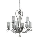 Ilsa Chandelier - Brushed Nickel / Clear Seeded