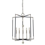 Felicity Chandelier - Polished Nickel / Matte Black / Clear