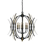 Monique Chandelier - Mahogany Bronze / Brass