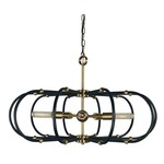 Pulsar Chandelier - Antique Brass / Matte Black