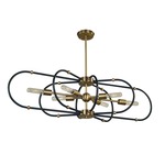 Pulsar Pendant - Antique Brass / Matte Black