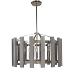 Arcadia Pendant - Polished Nickel / Weathered Gray