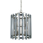 Arcadia Chandelier - Polished Nickel / Weathered Gray