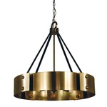 Lasalle Chandelier - Antique Brass / Matte Black