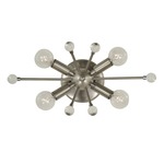 Supernova Wall Sconce - Brushed Nickel / Clear