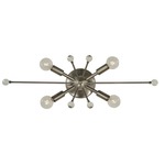 Supernova Wall Sconce - Brushed Nickel / Clear