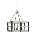 Metro Artisan Chandelier - Satin Pewter / Matte Black