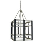 Metro Artisan Chandelier - Satin Pewter / Matte Black