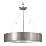 Oracle Too Chandelier - Satin Pewter / Polished Nickel